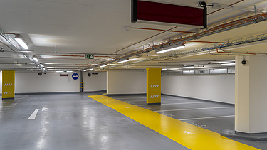 Podzemní parkoviště po rekonstrukci